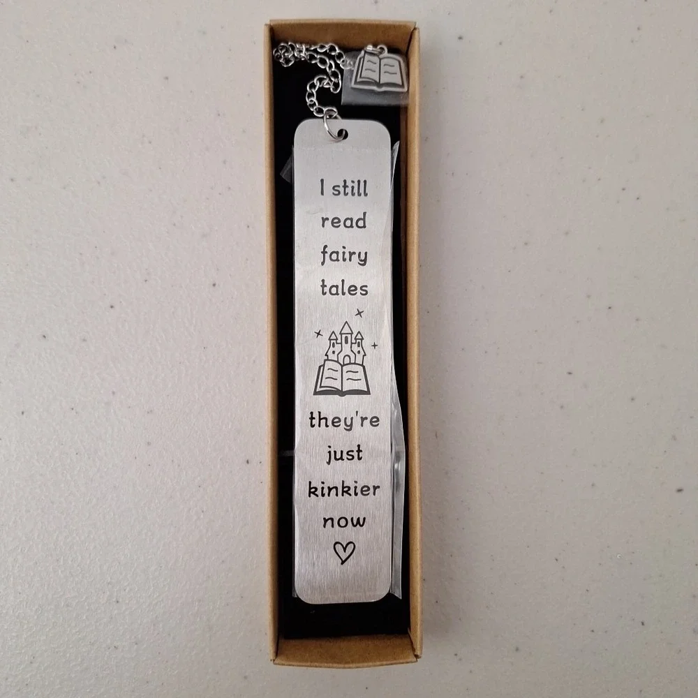 NEW Erotica Romance Metal Bookmark Gift Read Fairy Tale Bit Kinkier Now